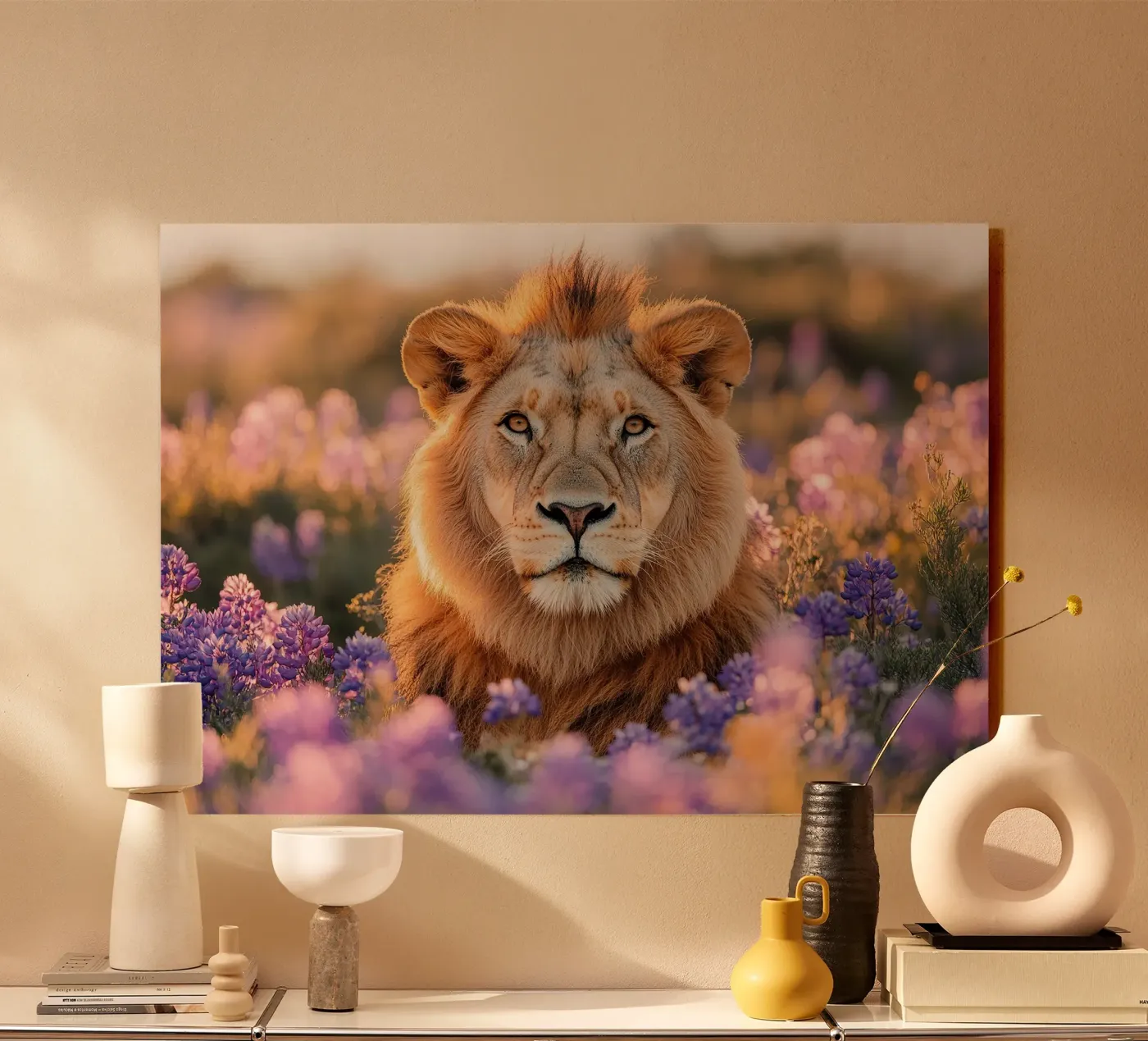Lion Acryl-Glas von Nikis Art Studio