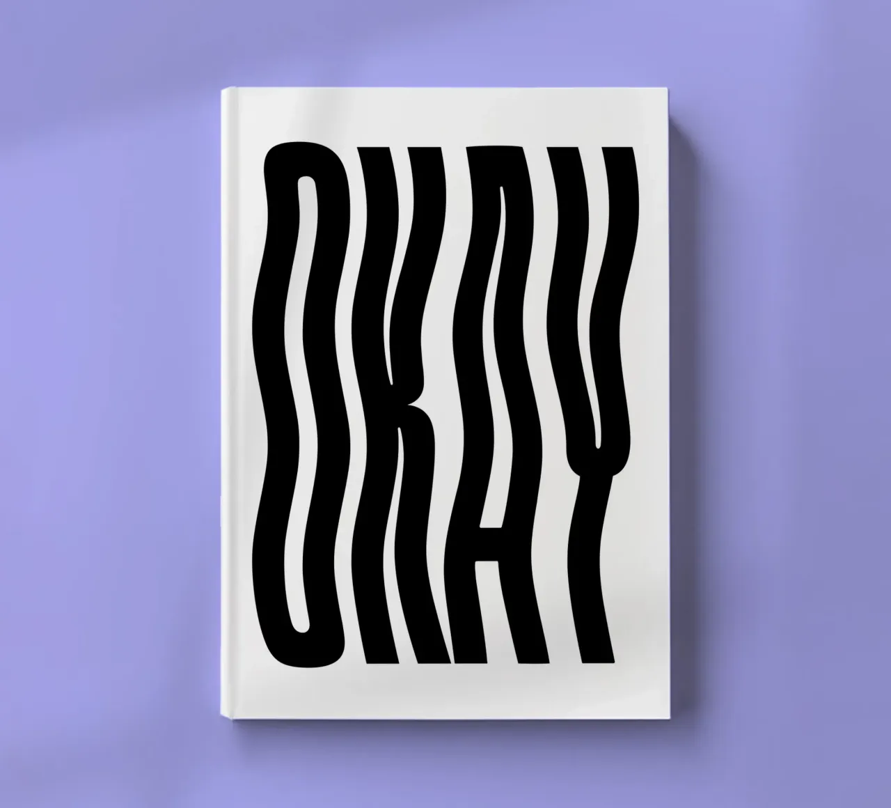 Okay Wavy Text notebook by Paigaam Studio