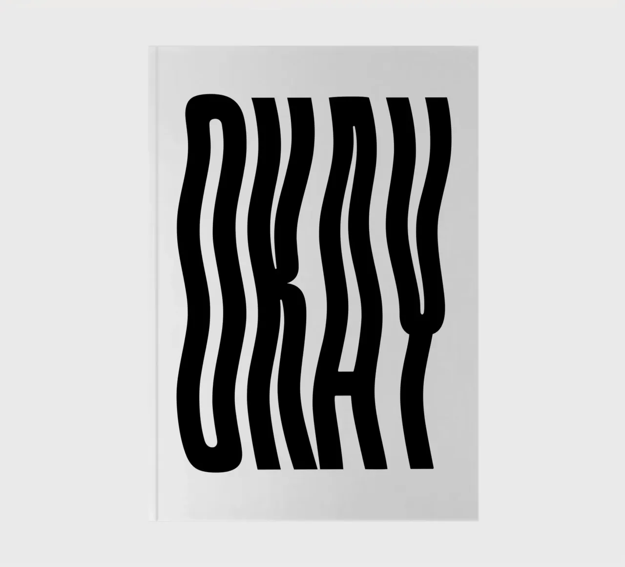 Okay Wavy Text notebook by Paigaam Studio