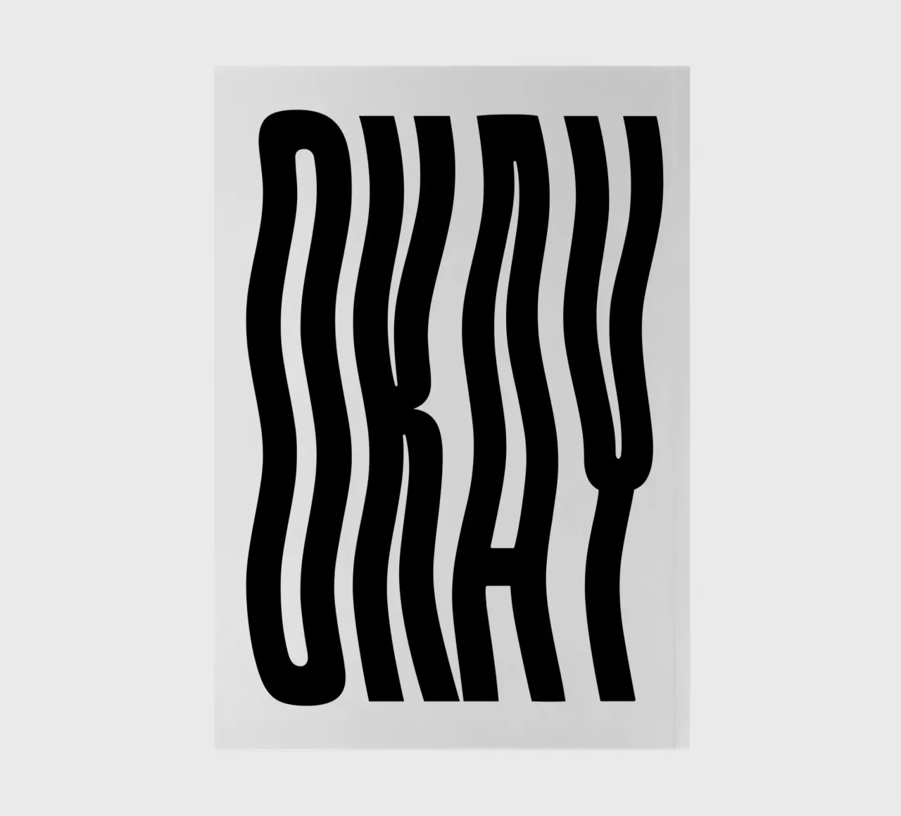 Okay Wavy Text notebook by Paigaam Studio