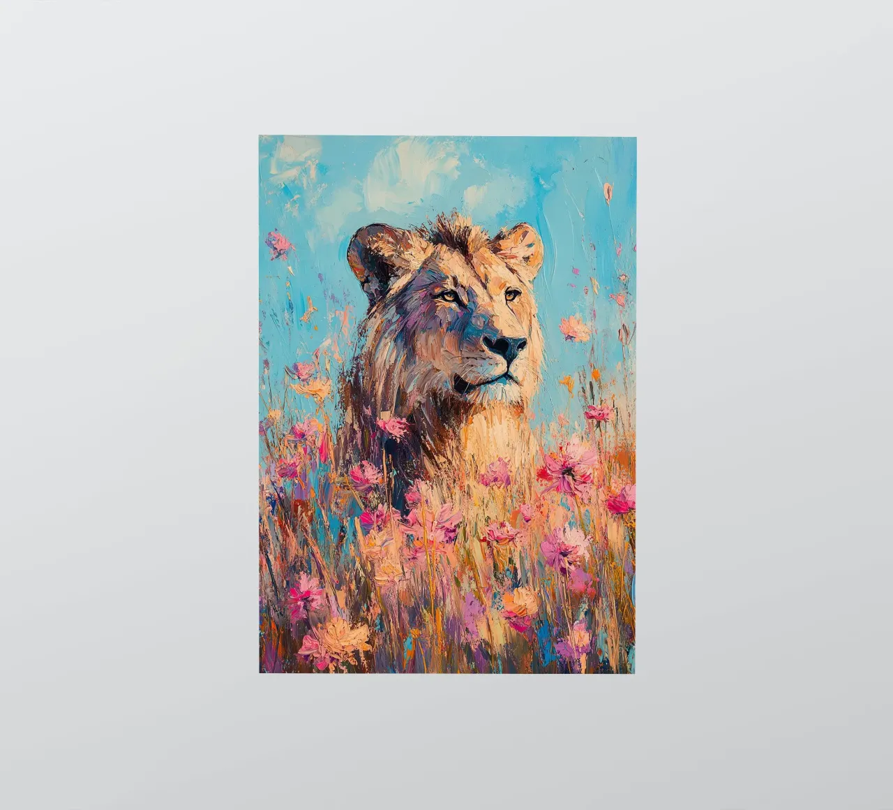 Mane miracle: El poder del rey pegatina de Nikis Art Studio