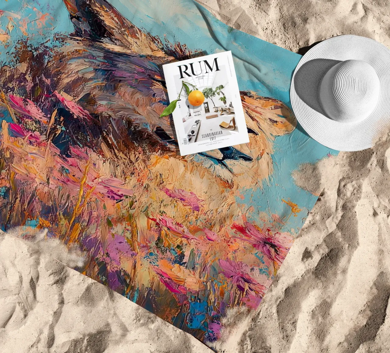 Mane miracle: El poder del rey toalla de playa de Nikis Art Studio