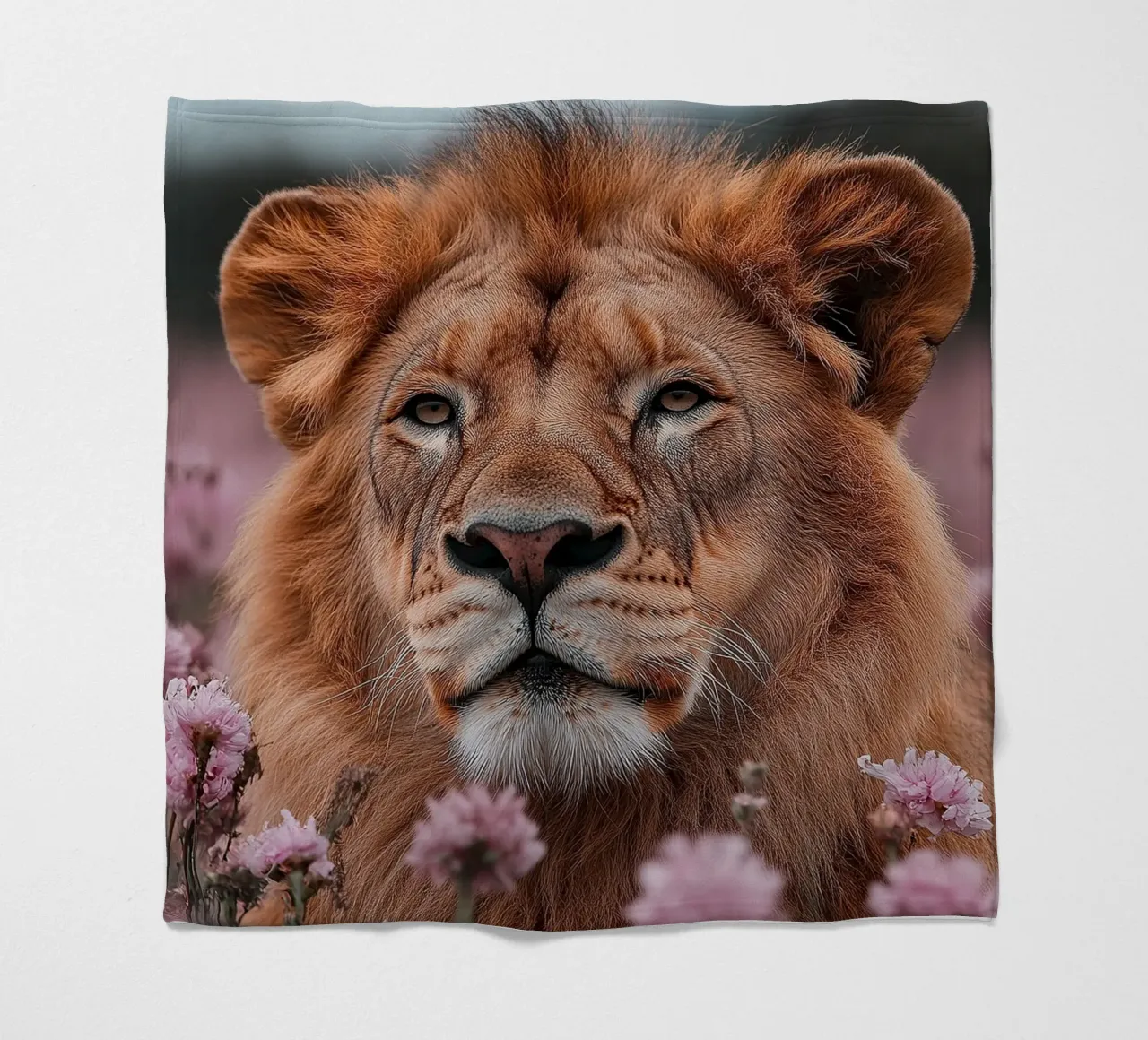 Löwe Fleecedecke von Nikis Art Studio