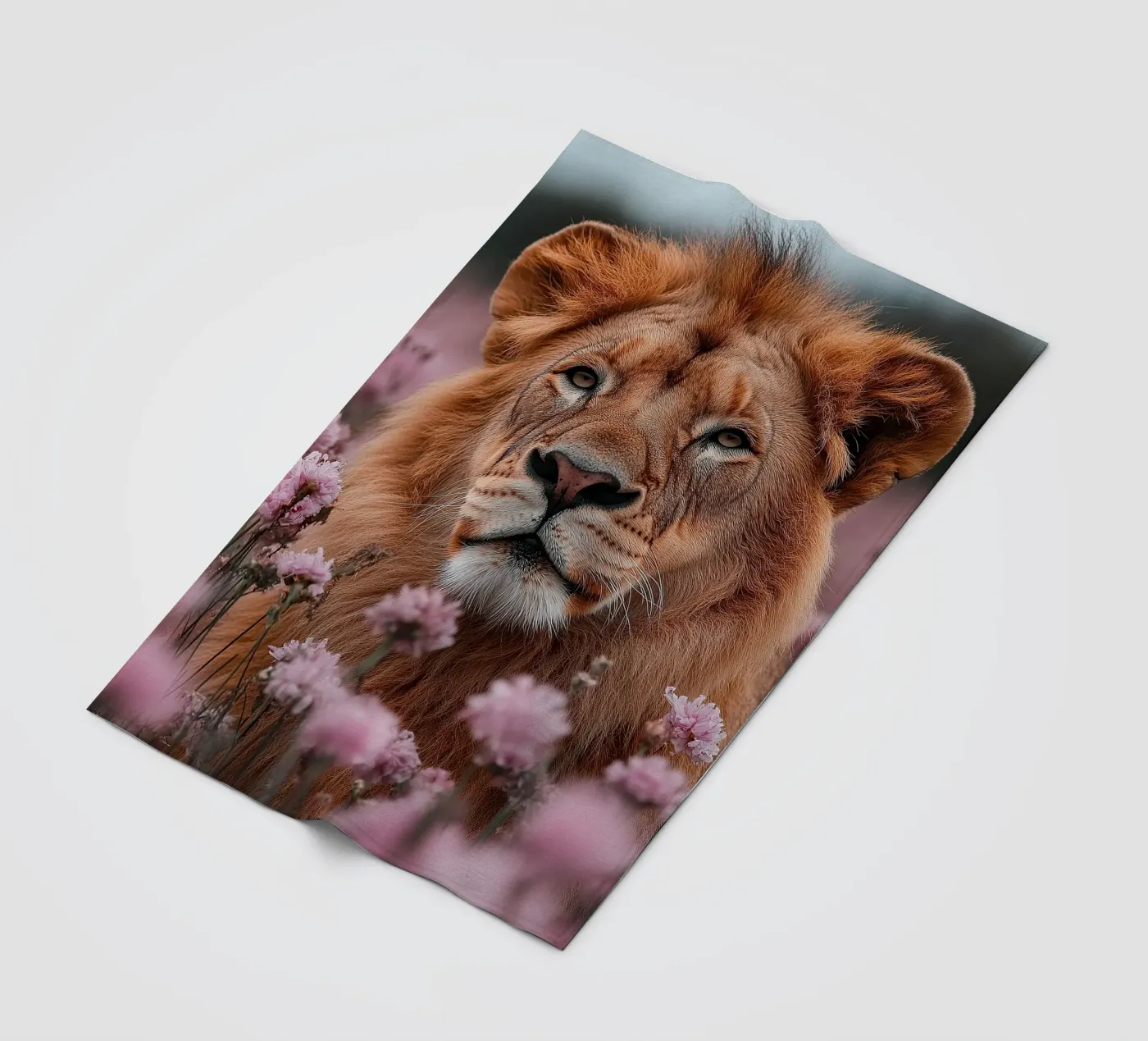 Löwe Fleecedecke von Nikis Art Studio