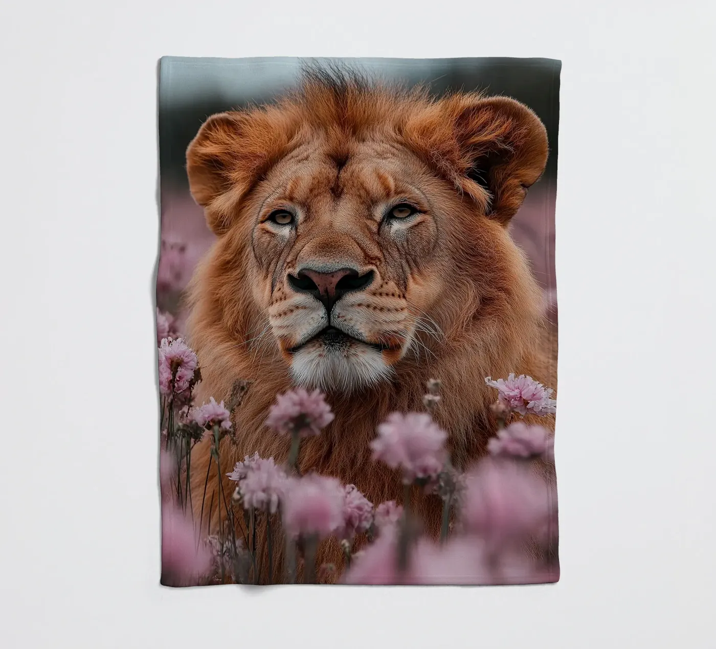 Löwe Fleecedecke von Nikis Art Studio