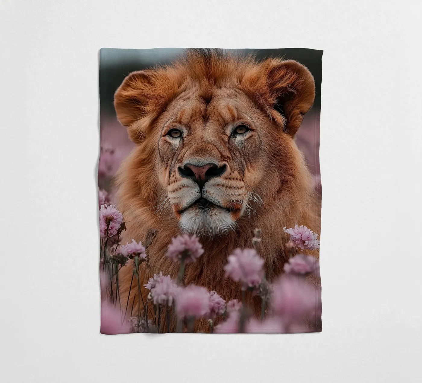 Löwe Fleecedecke von Nikis Art Studio