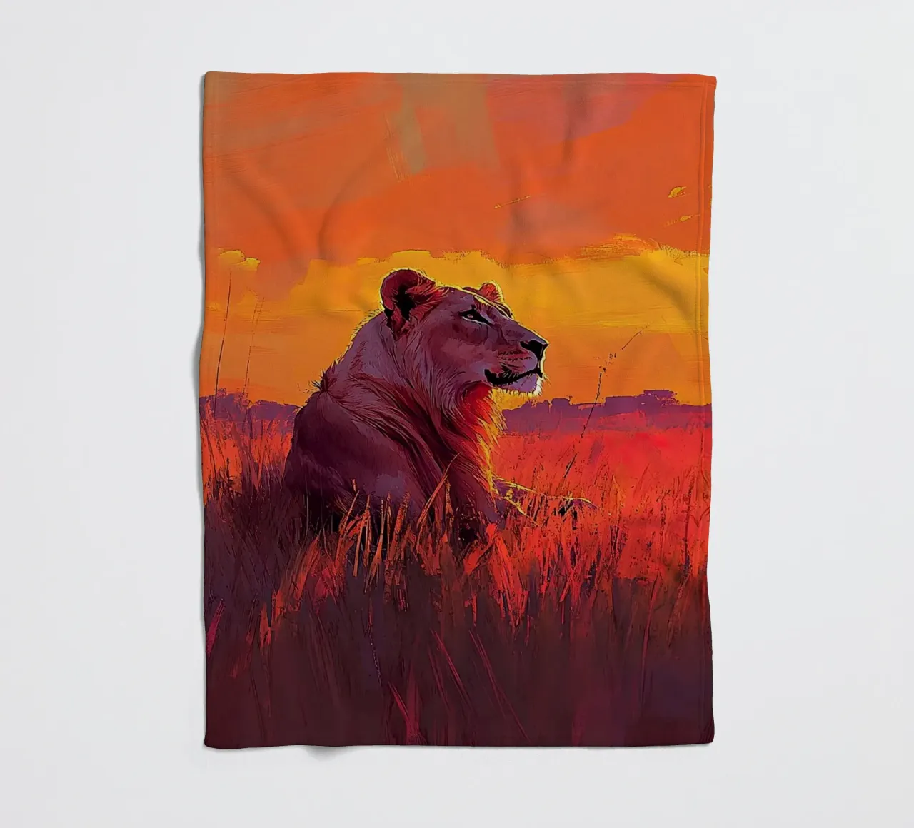 L'occhio del leone: lo sguardo della saggezza coperta in pile da Nikis Art Studio