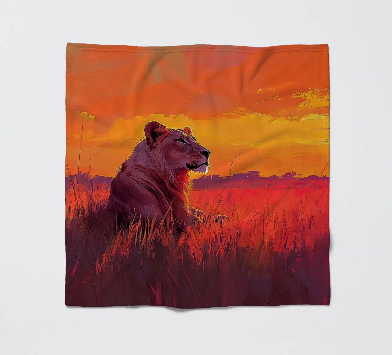 L'occhio del leone: lo sguardo della saggezza coperta in pile da Nikis Art Studio