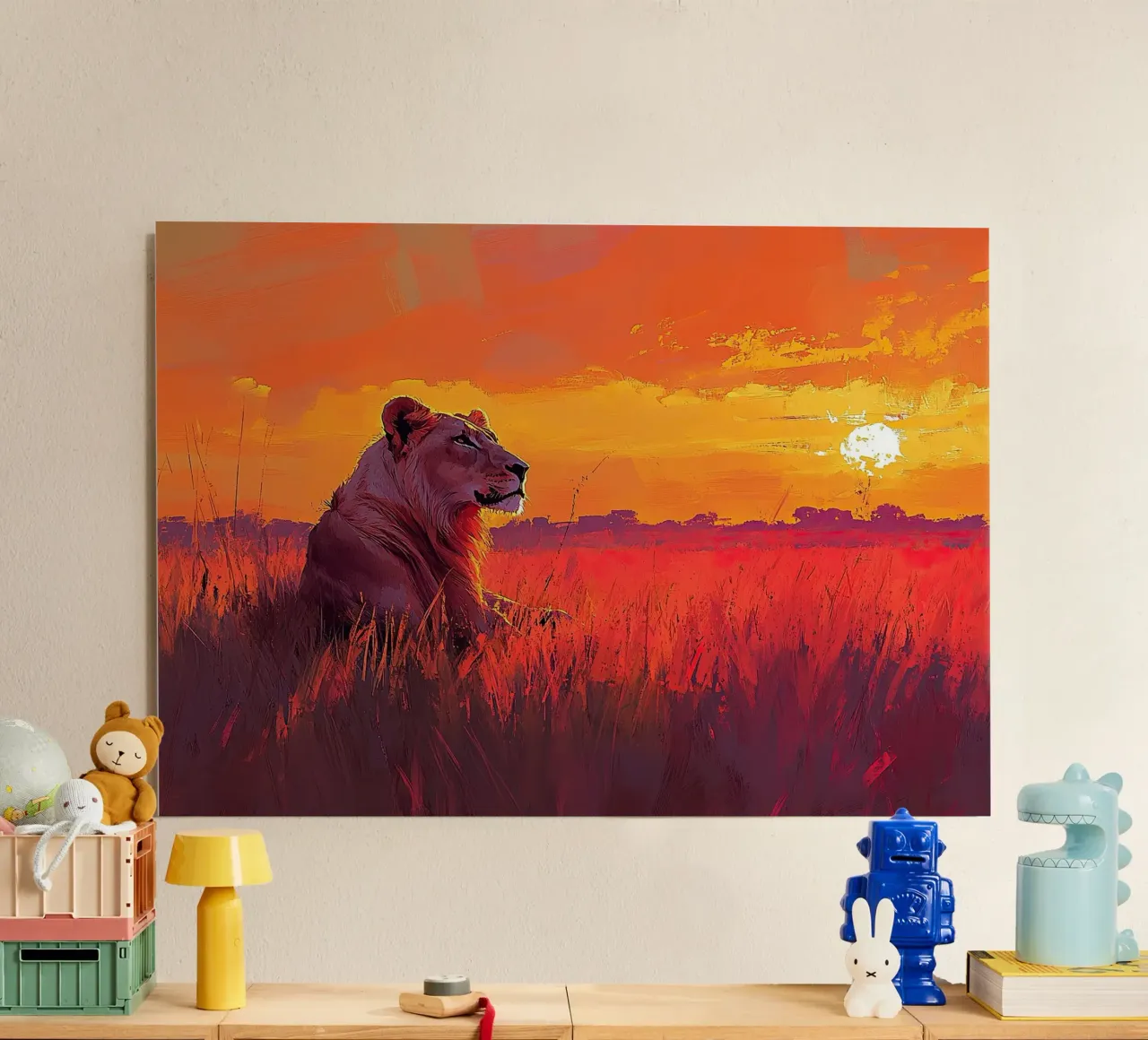 L'occhio del leone: lo sguardo della saggezza alluminio dibond da Nikis Art Studio