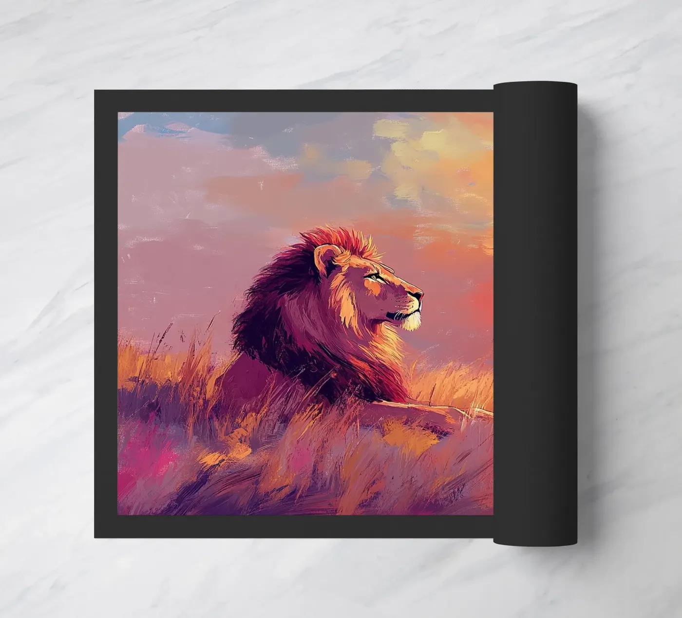 Lion Fußmatte von Nikis Art Studio
