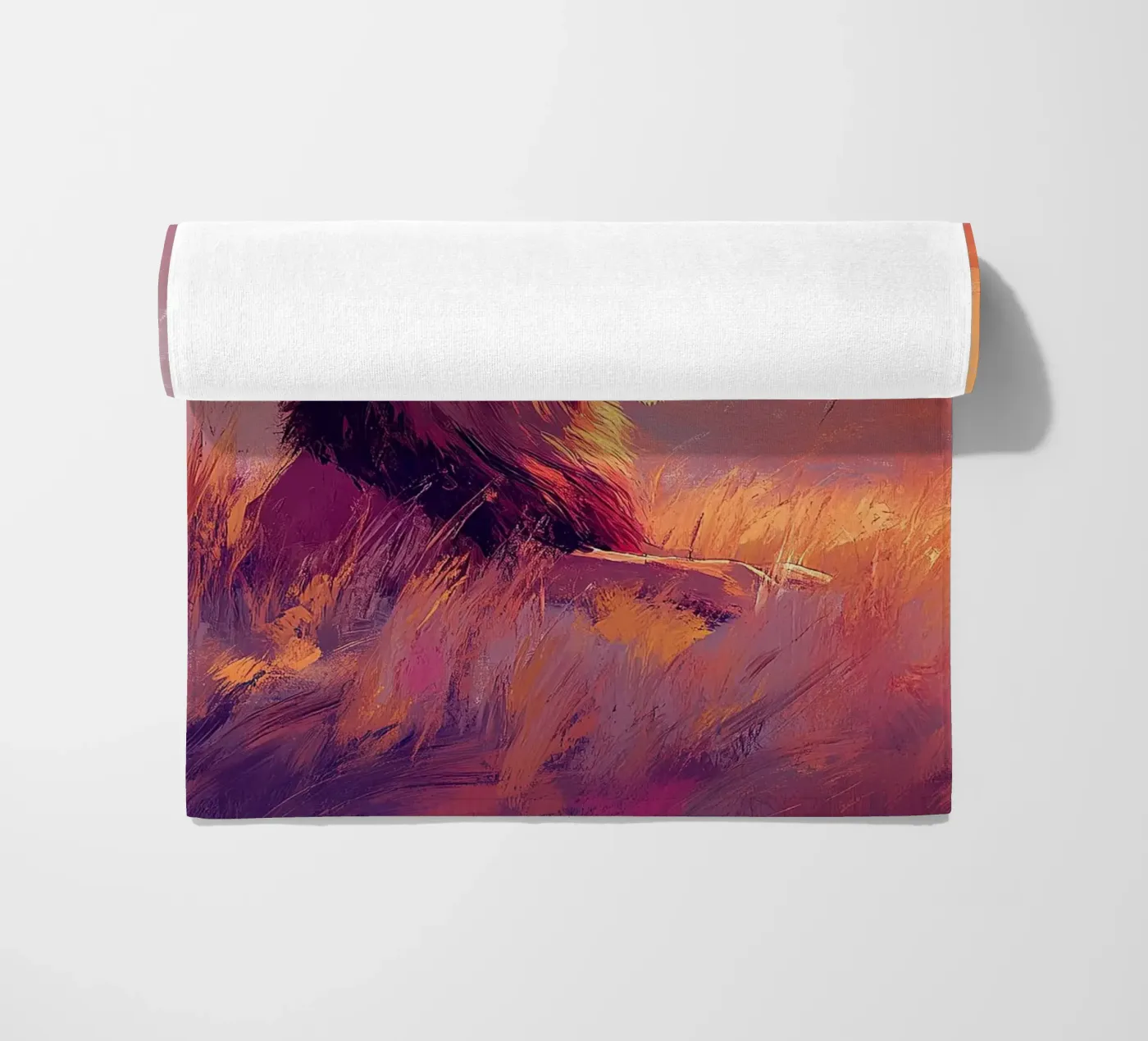 Lion strandhanddoek van Nikis Art Studio