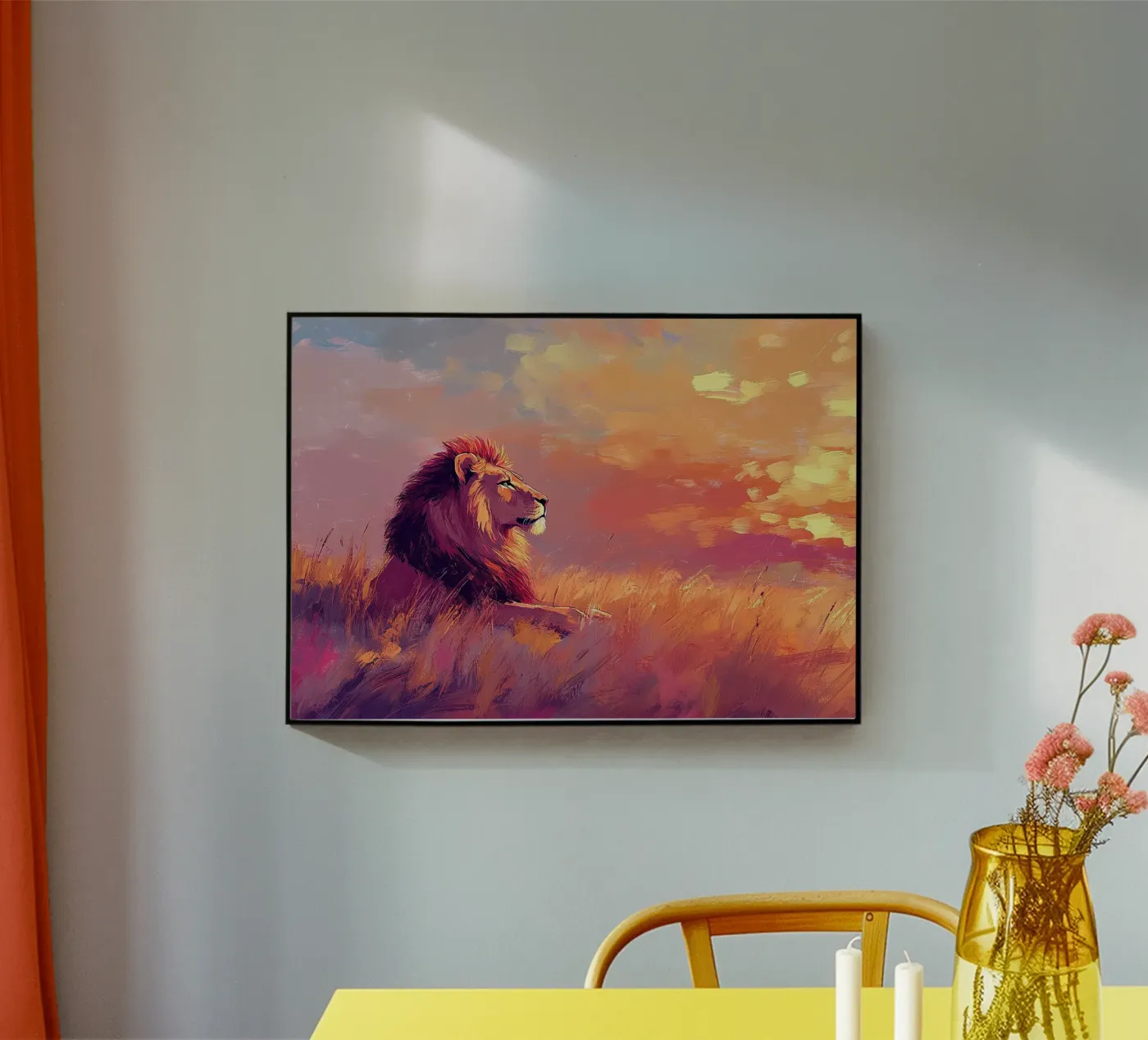 Leeuw acryl van Nikis Art Studio