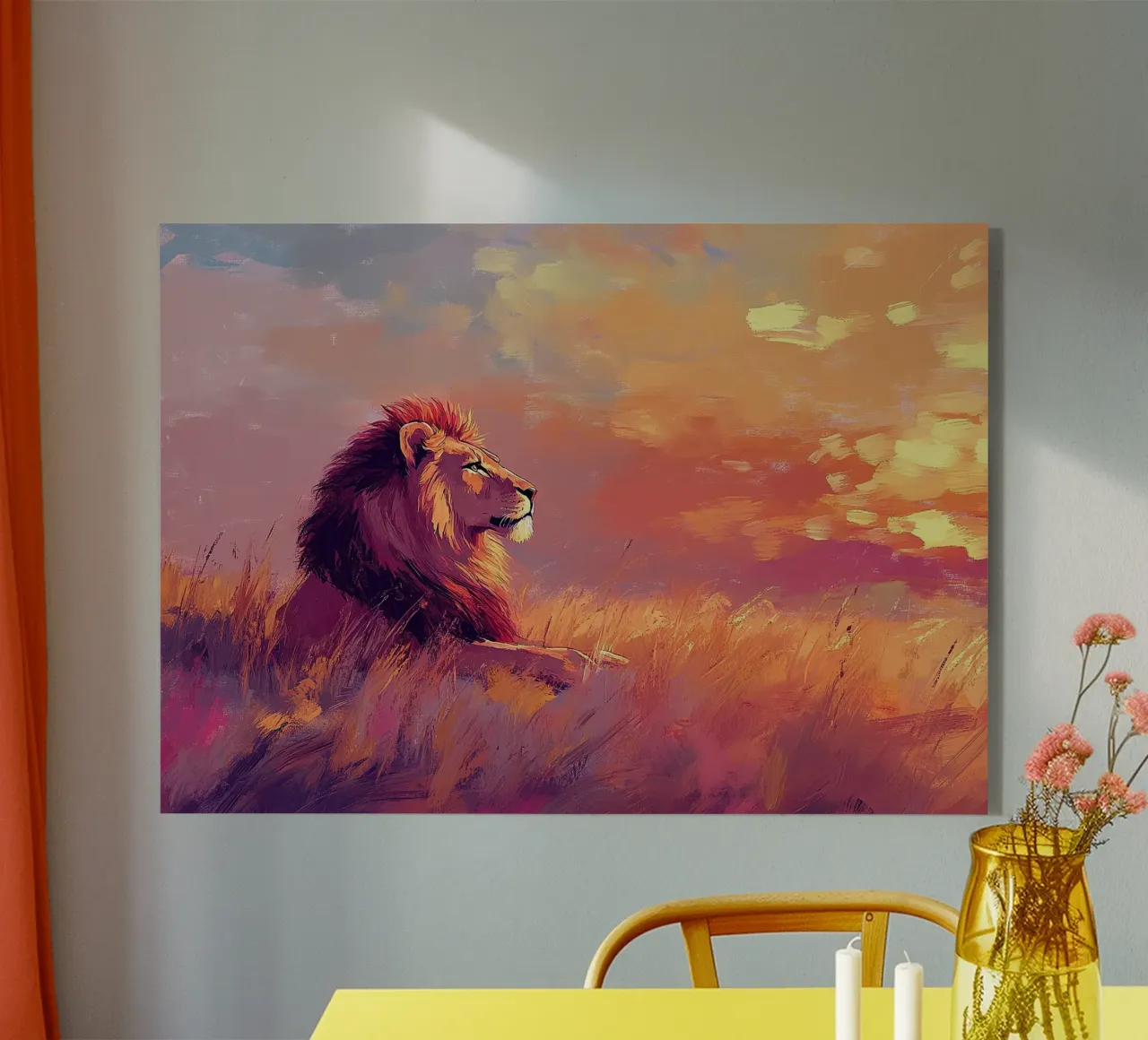 Lion acrylic glass by Nikis Art Studio