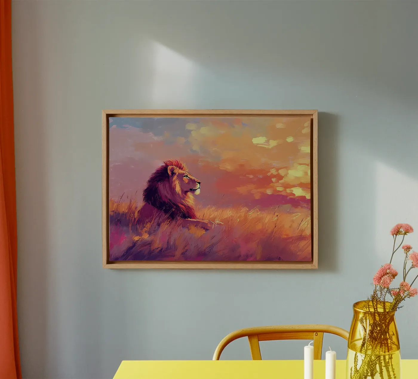 Leone tela da Nikis Art Studio