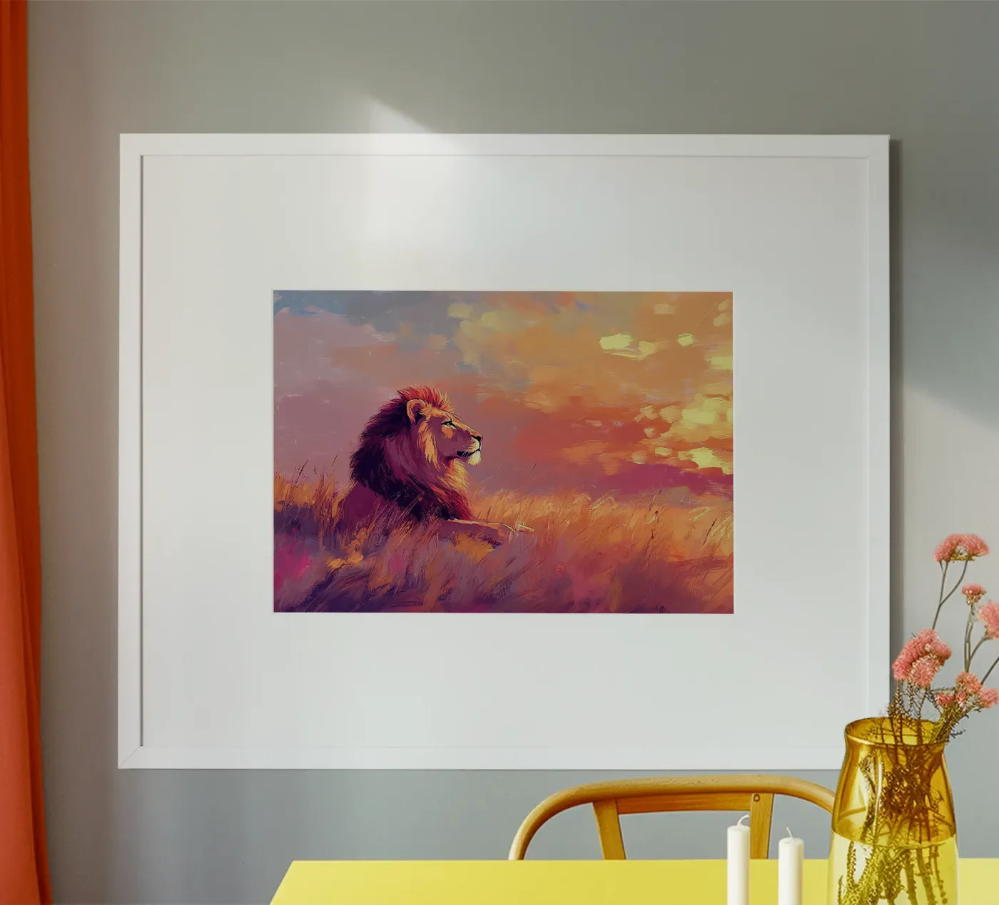 Lion poster by Nikis Art Studio