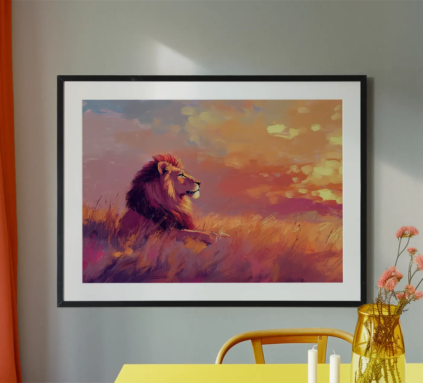 Lion poster by Nikis Art Studio