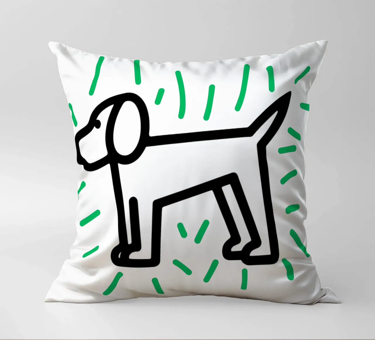 modern dog green 2 cuscino da Rezh creations