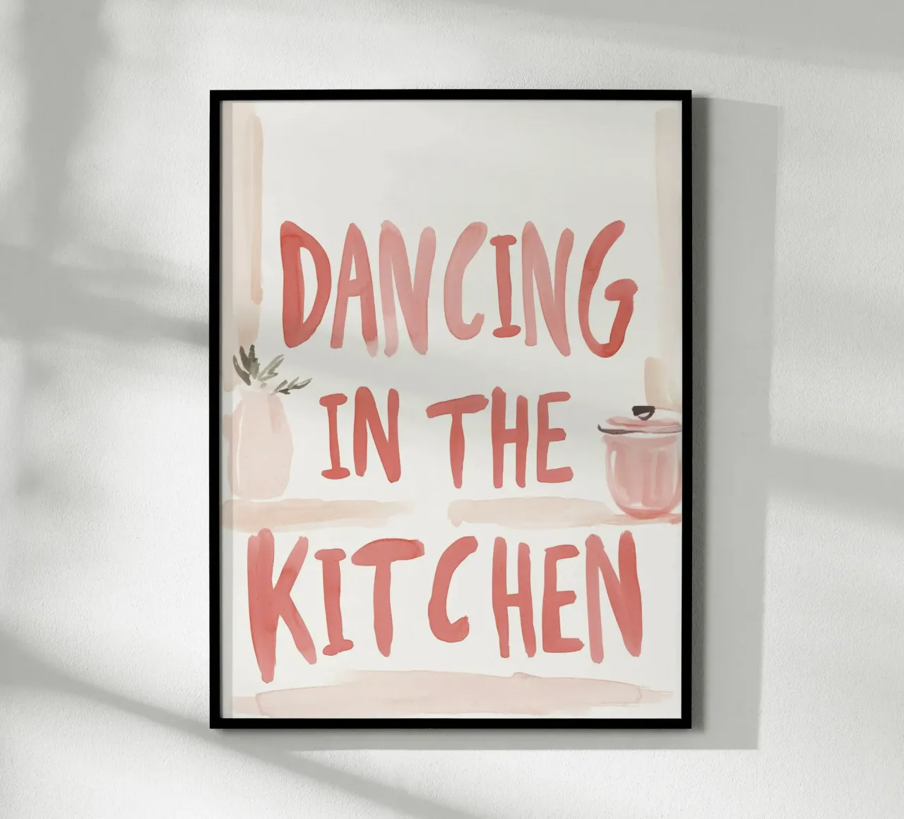 Dancing In The Kitchen poster con telaio in alluminio da treechild