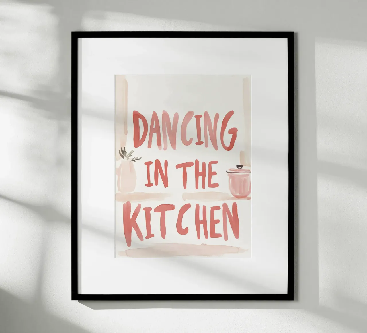 Dancing In The Kitchen poster con telaio in alluminio da treechild