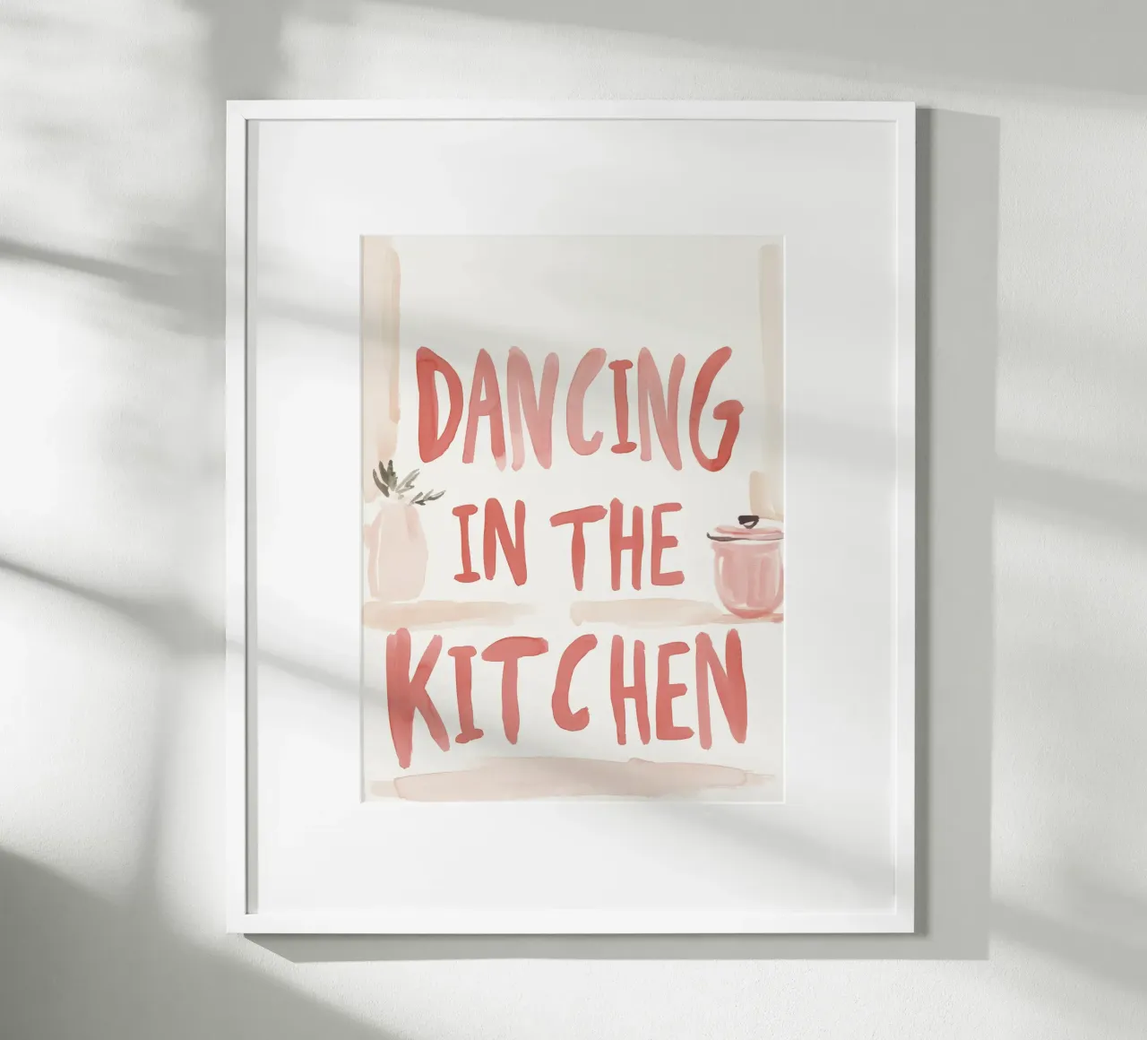 Dancing In The Kitchen poster con telaio in alluminio da treechild