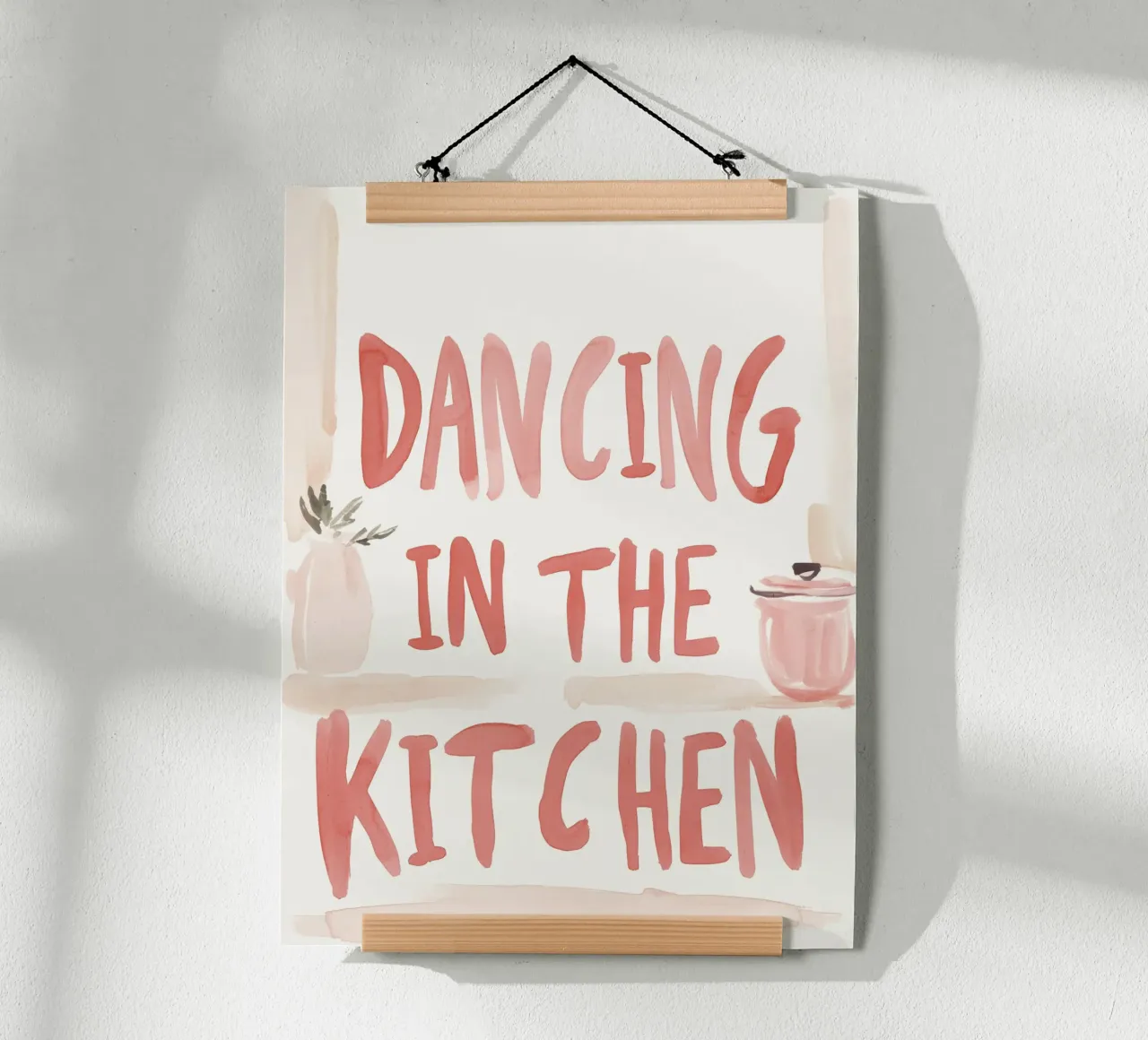 Dancing In The Kitchen poster con telaio in alluminio da treechild