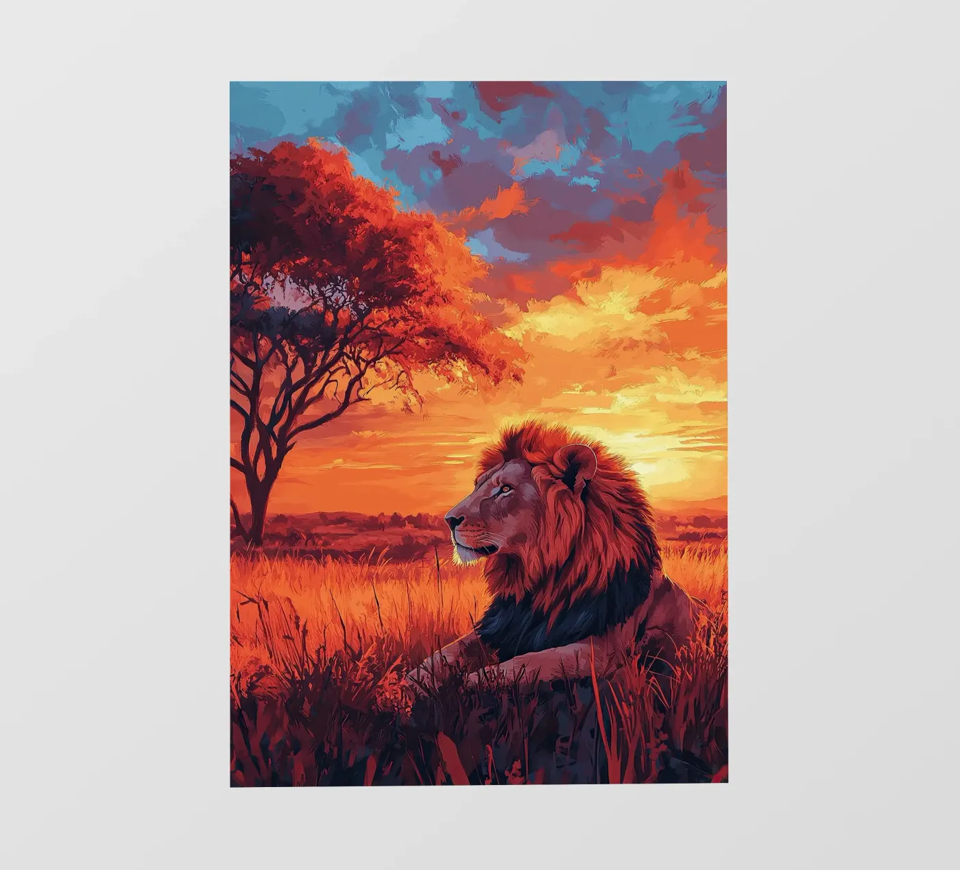 Lion pellicola backlit da Nikis Art Studio
