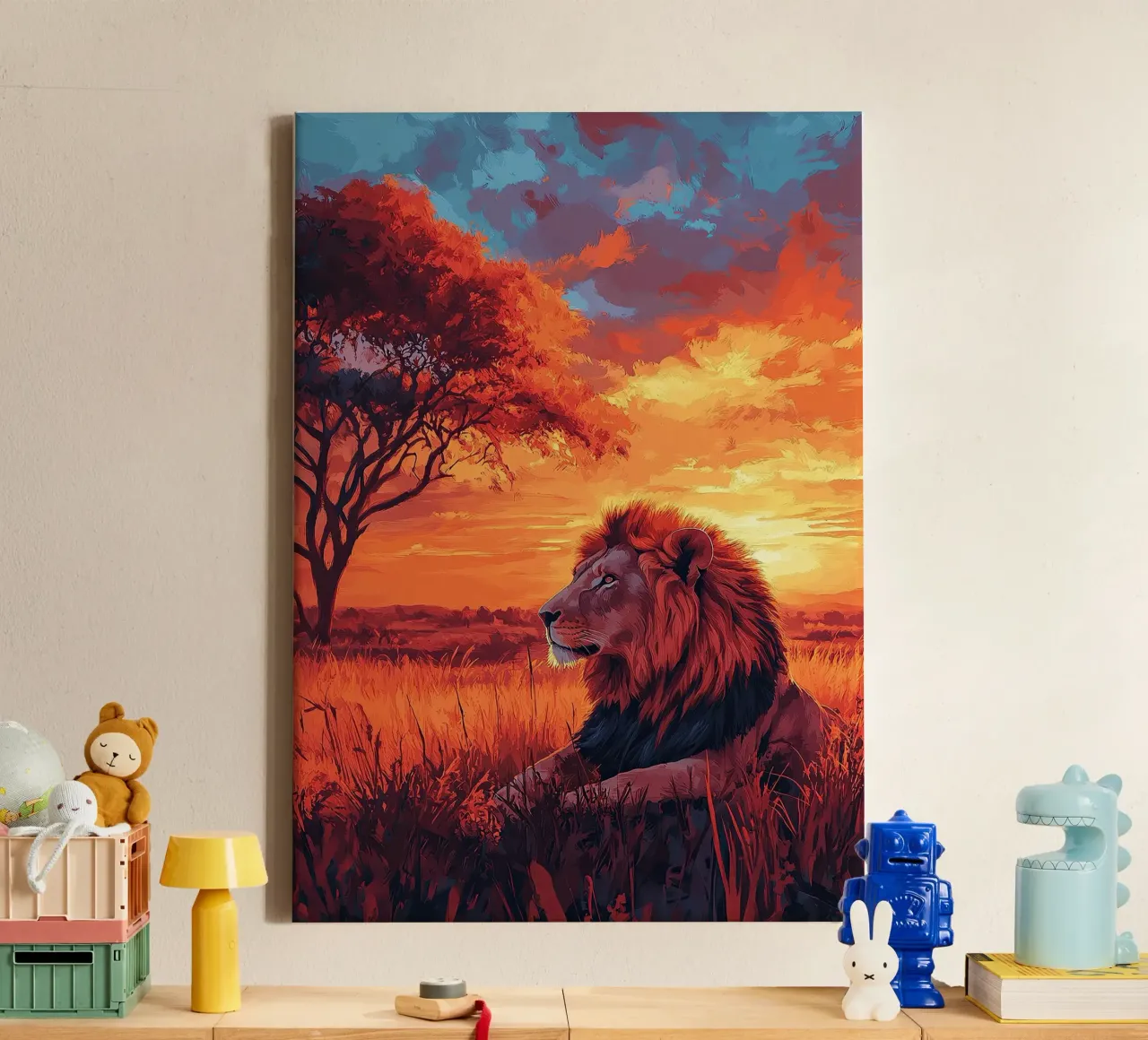 Leone tela da Nikis Art Studio