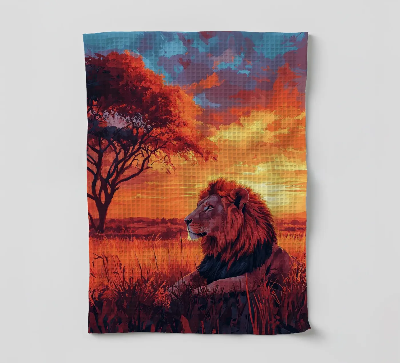 Löwe Geschirrtuch von Nikis Art Studio