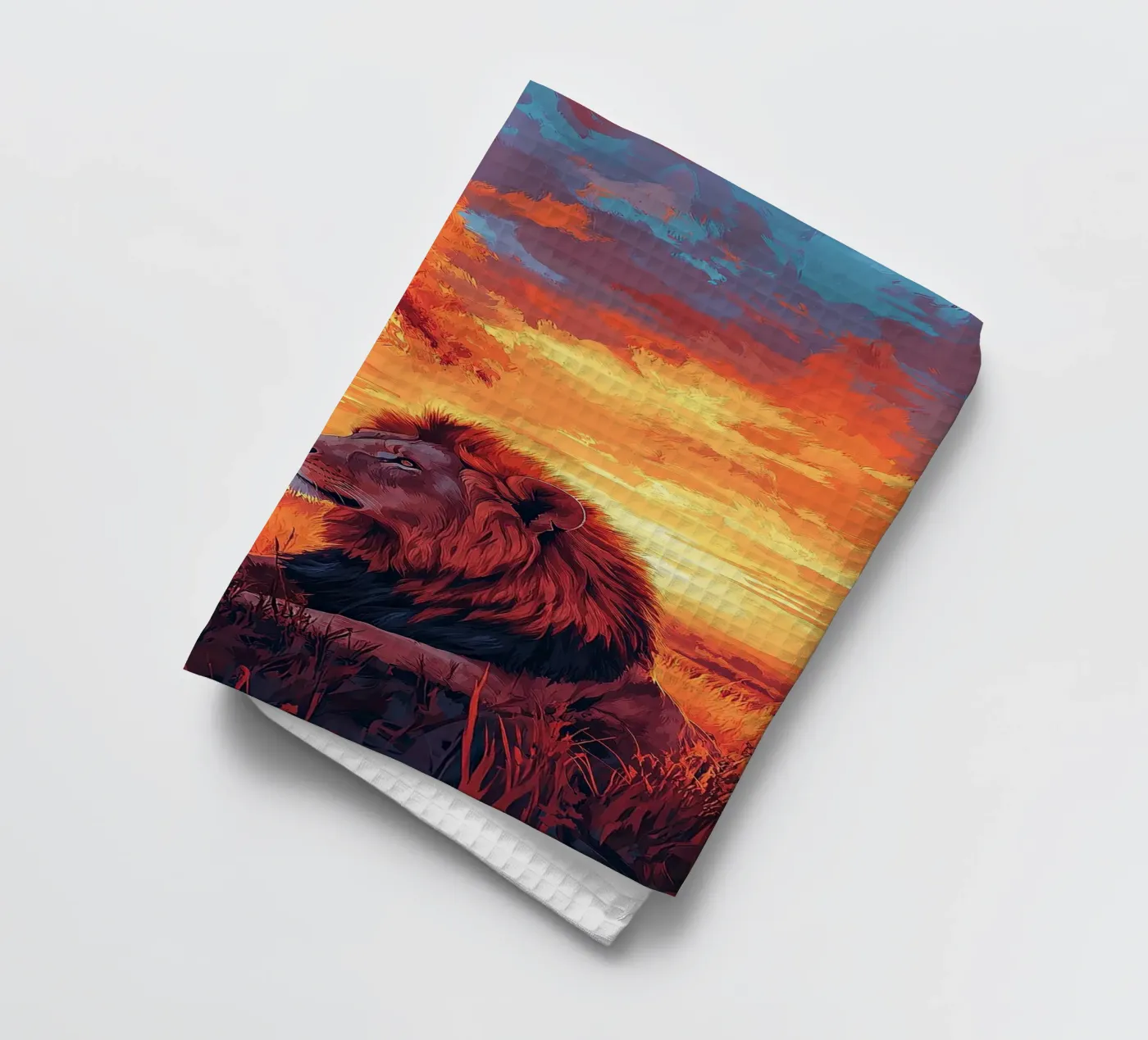 Löwe Geschirrtuch von Nikis Art Studio