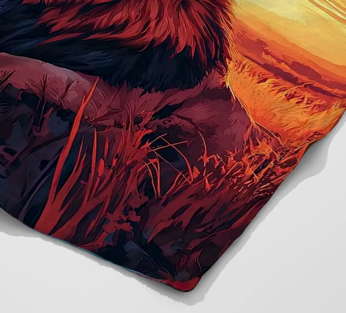 Löwe Fleecedecke von Nikis Art Studio