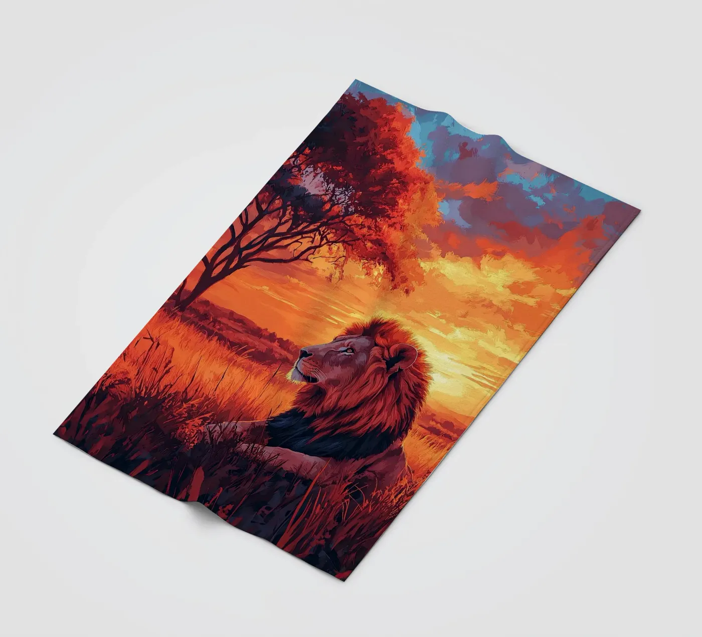 Löwe Fleecedecke von Nikis Art Studio