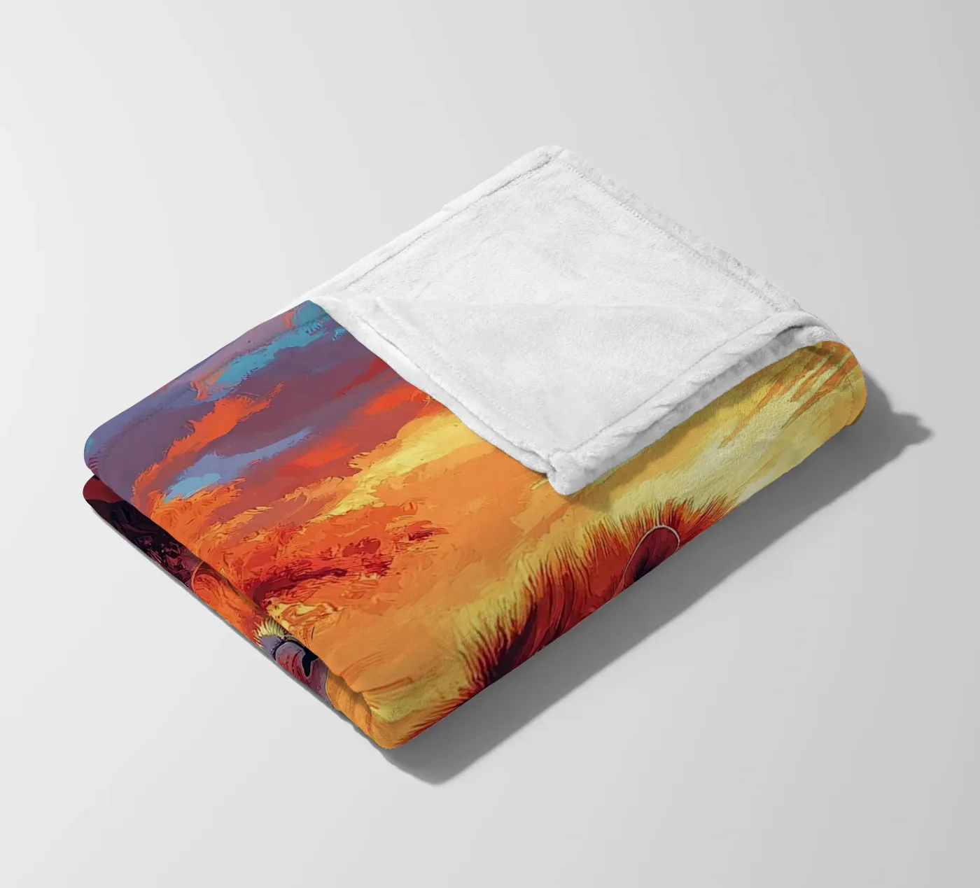 Löwe Fleecedecke von Nikis Art Studio