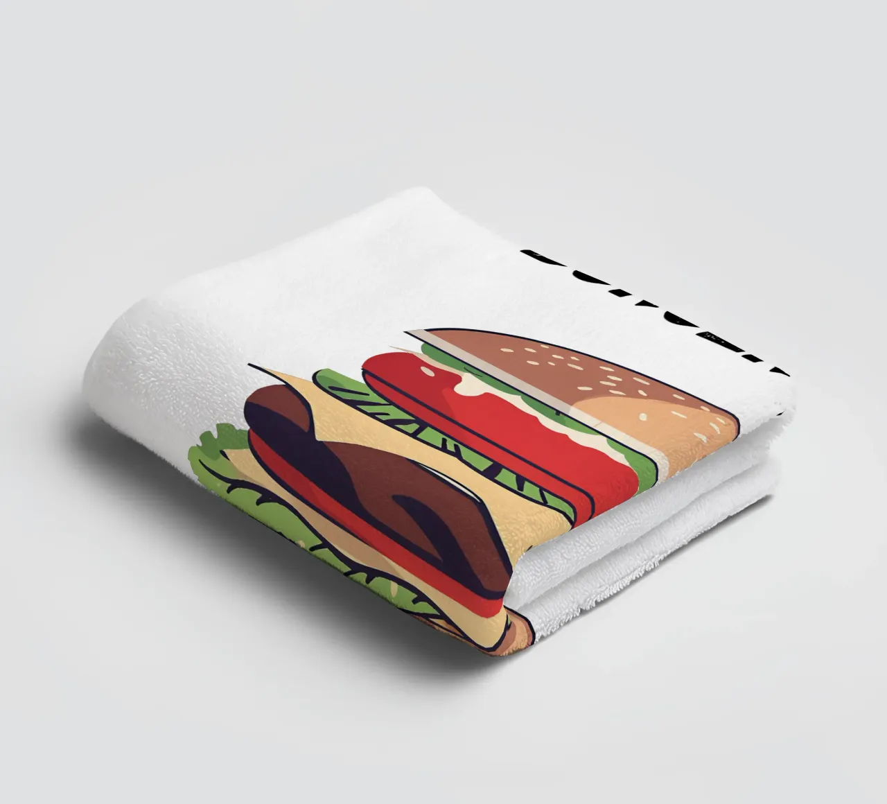 burger addict asciugamano da bagno da Rezh creations