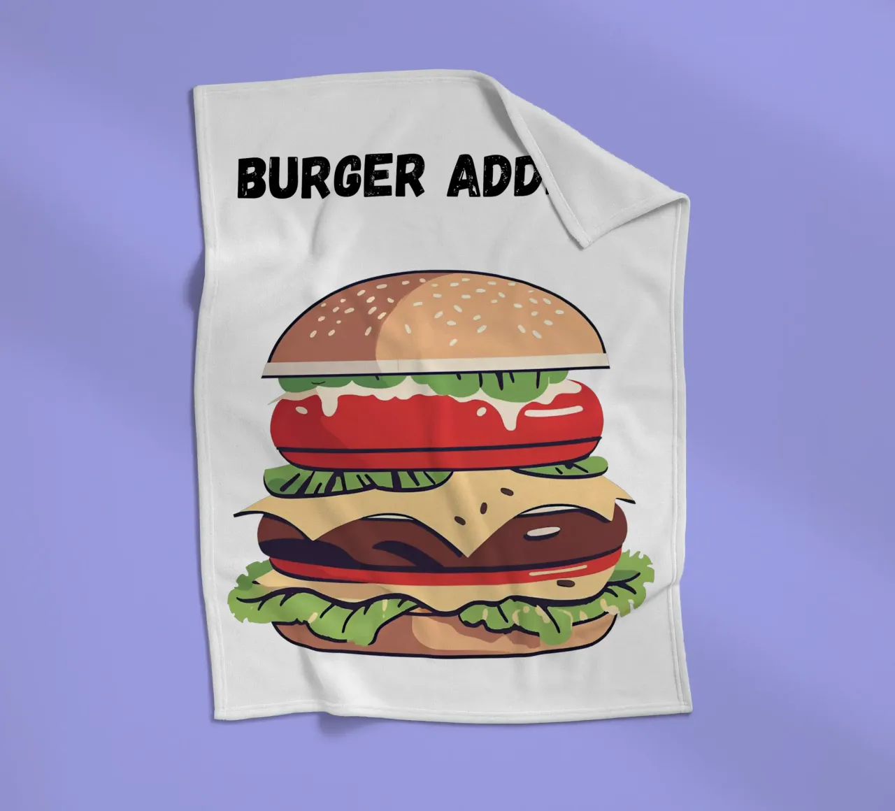 burger addict coperta in pile da Rezh creations