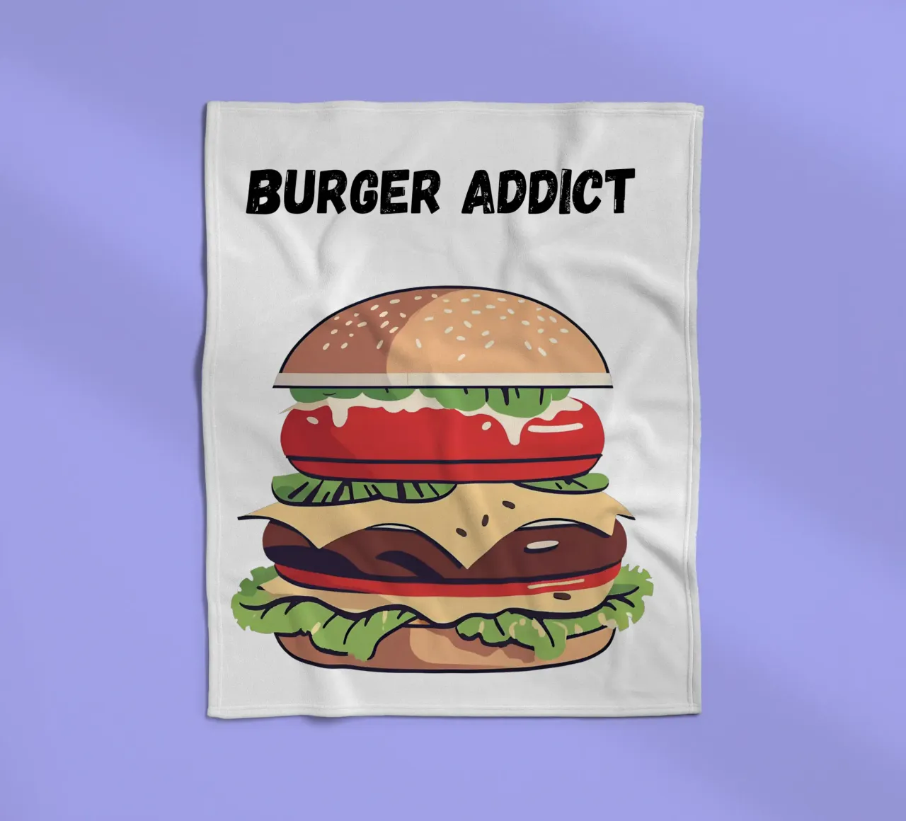 burger addict coperta in pile da Rezh creations