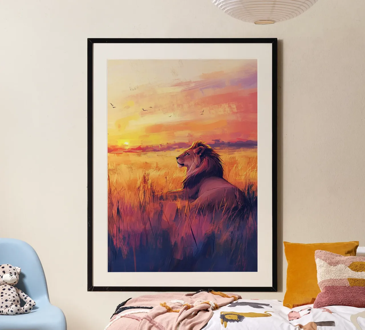 Nell'occhio del re: l'anima di un leone carta hahnemühle da Nikis Art Studio