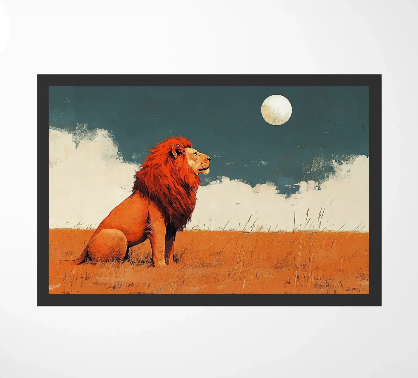 Lion doormat by Nikis Art Studio