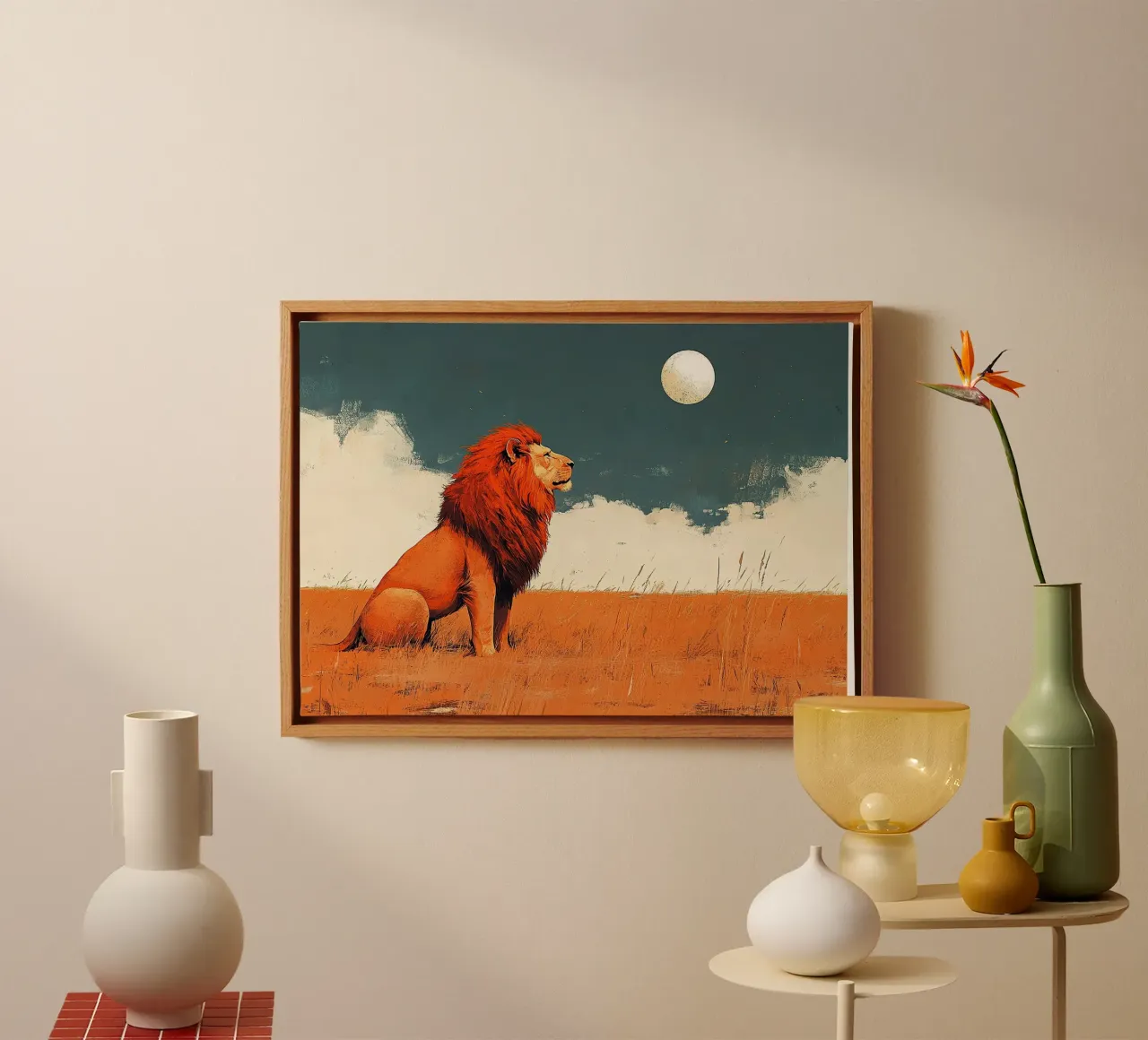 Leone tela da Nikis Art Studio