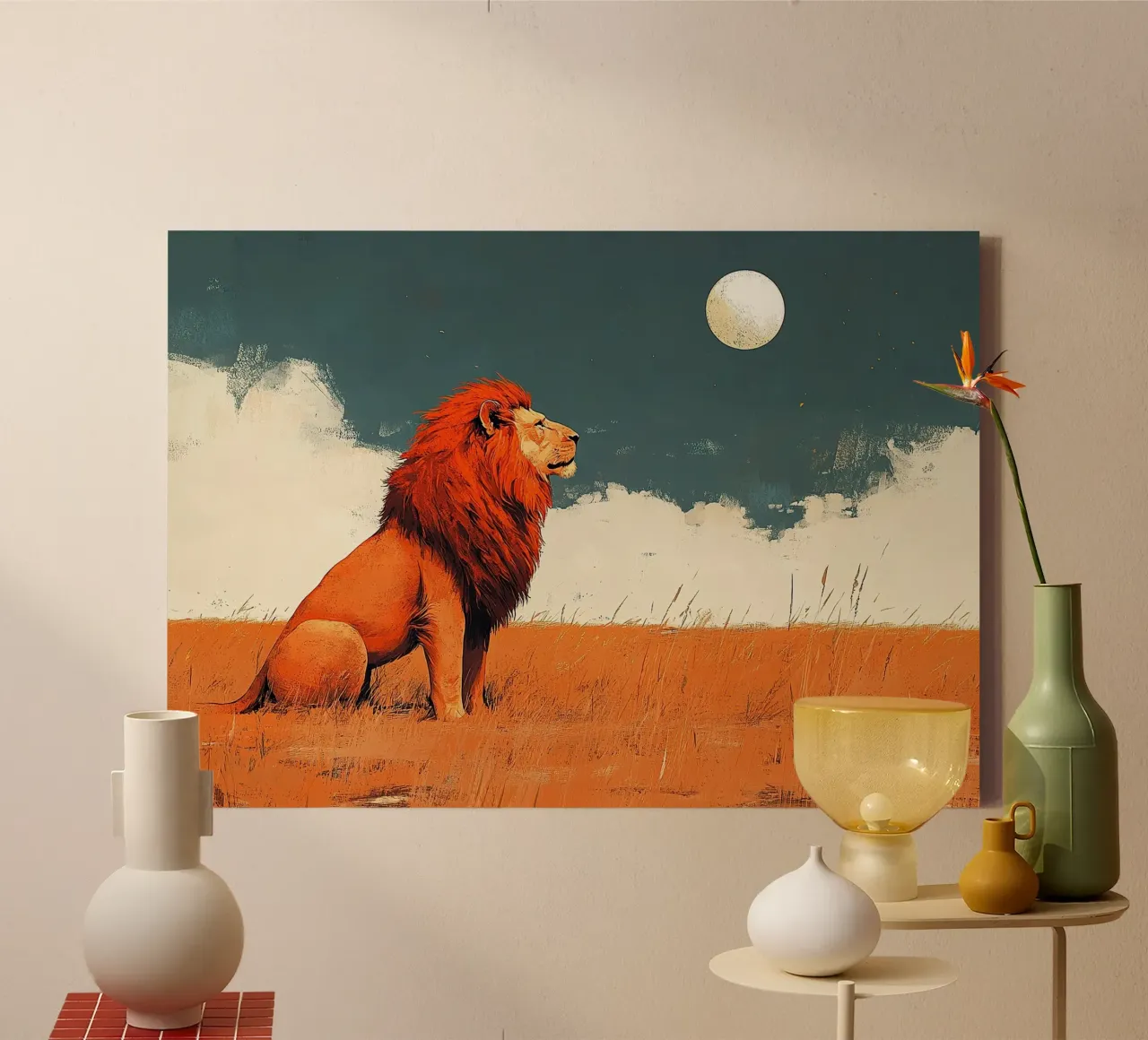 Leone tela da Nikis Art Studio