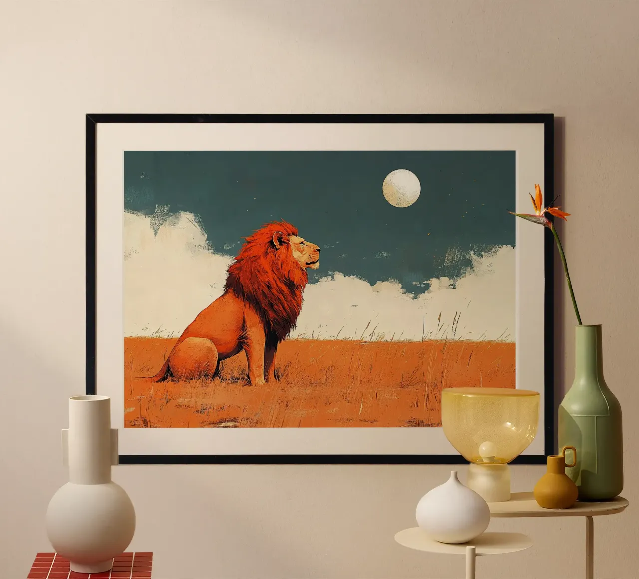 Leone poster da Nikis Art Studio