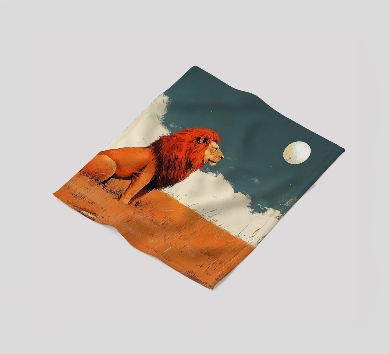 Löwe Fleecedecke von Nikis Art Studio