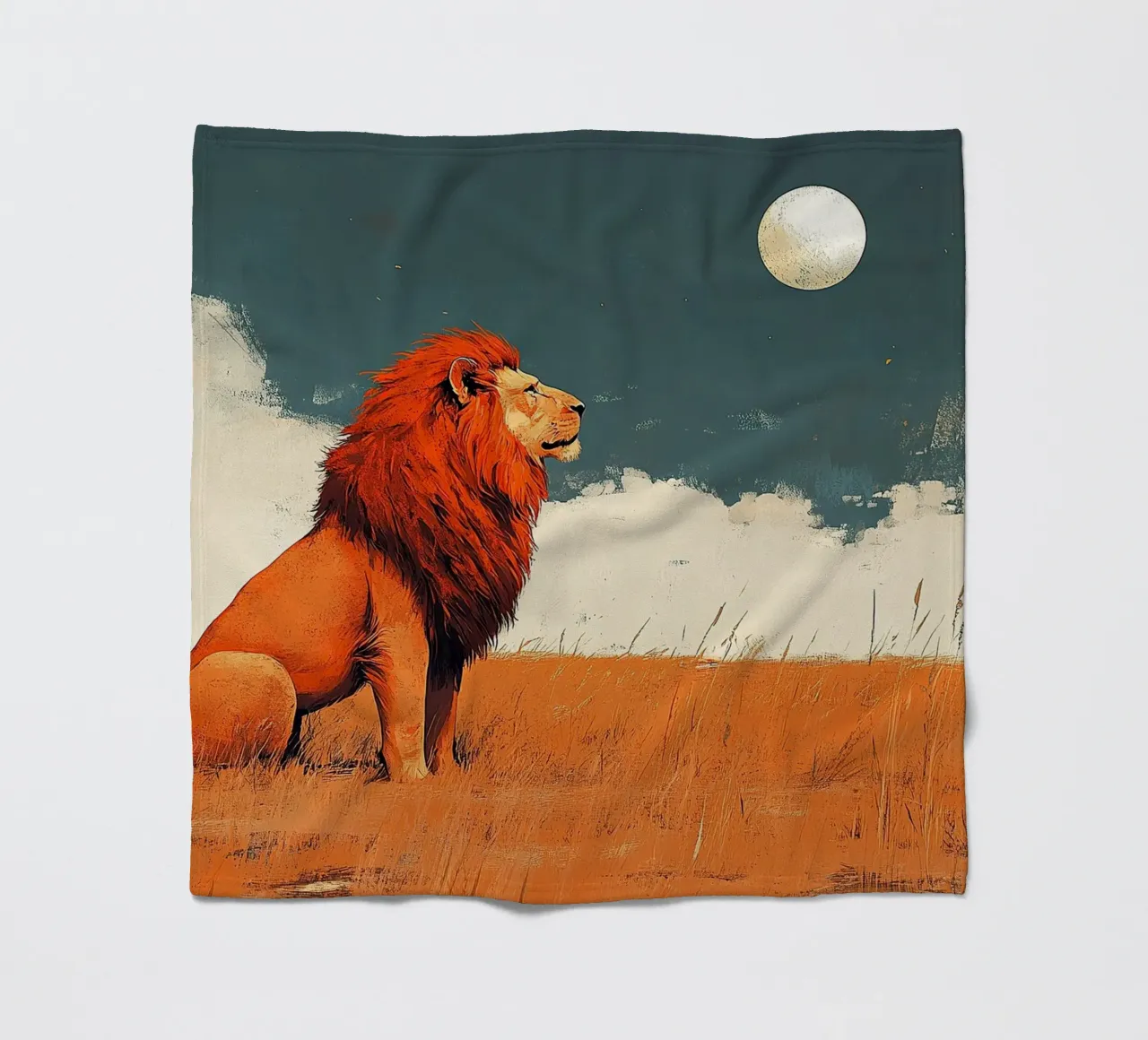 Löwe Fleecedecke von Nikis Art Studio