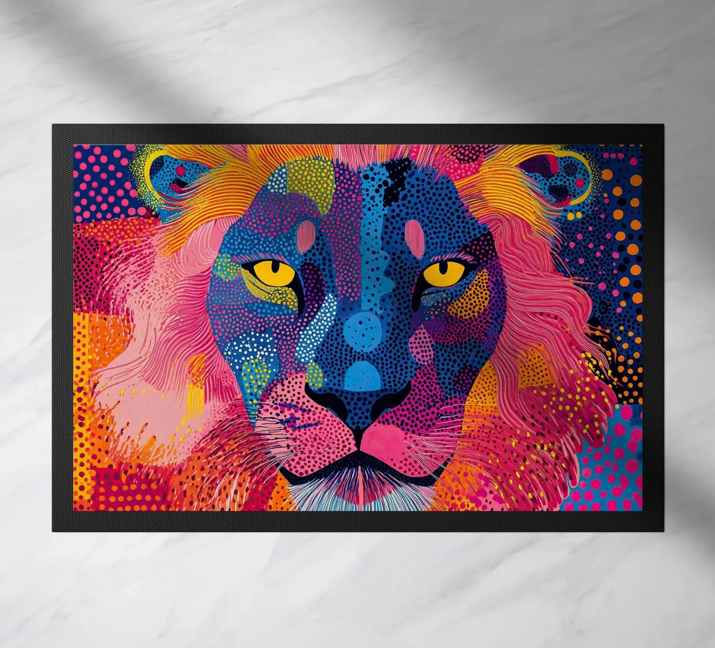Lion doormat by Nikis Art Studio
