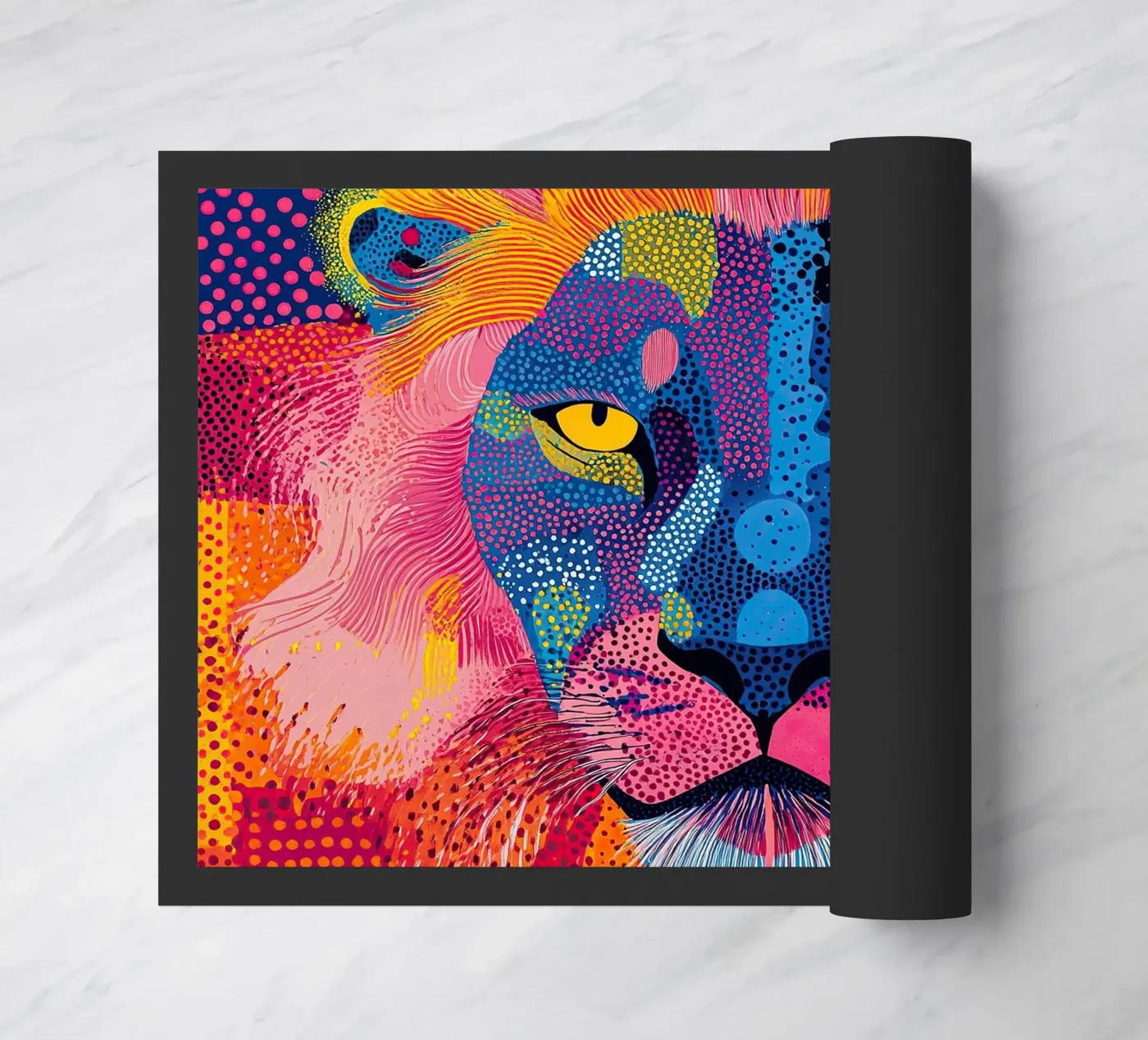 Lion doormat by Nikis Art Studio