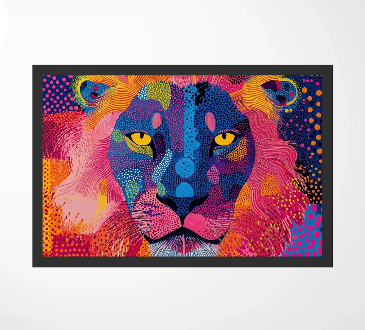 Lion doormat by Nikis Art Studio