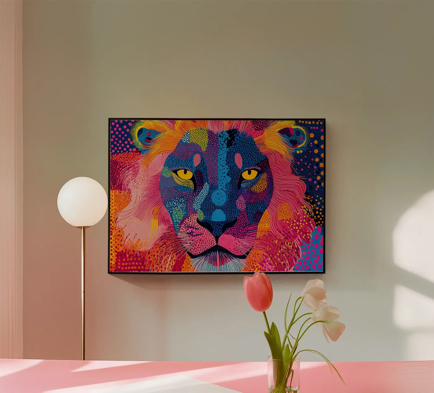 Lion plexiglas de Nikis Art Studio