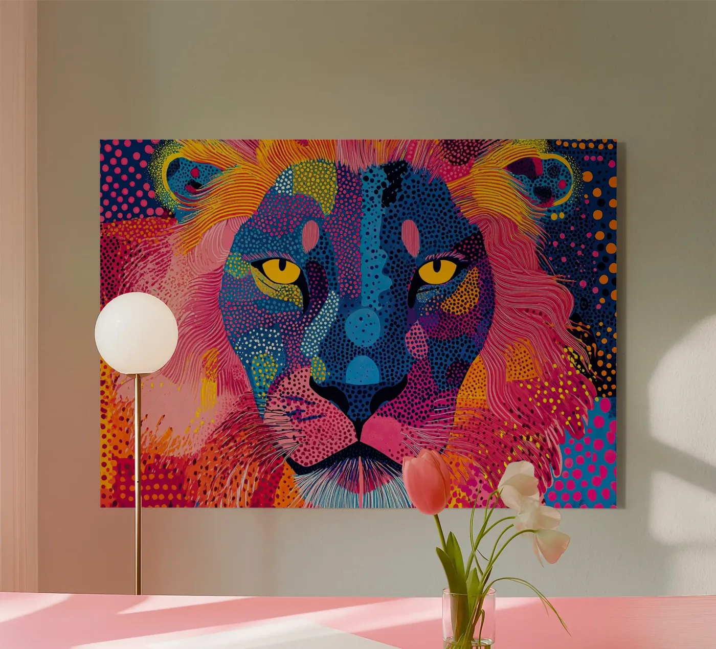 Lion plexiglas de Nikis Art Studio