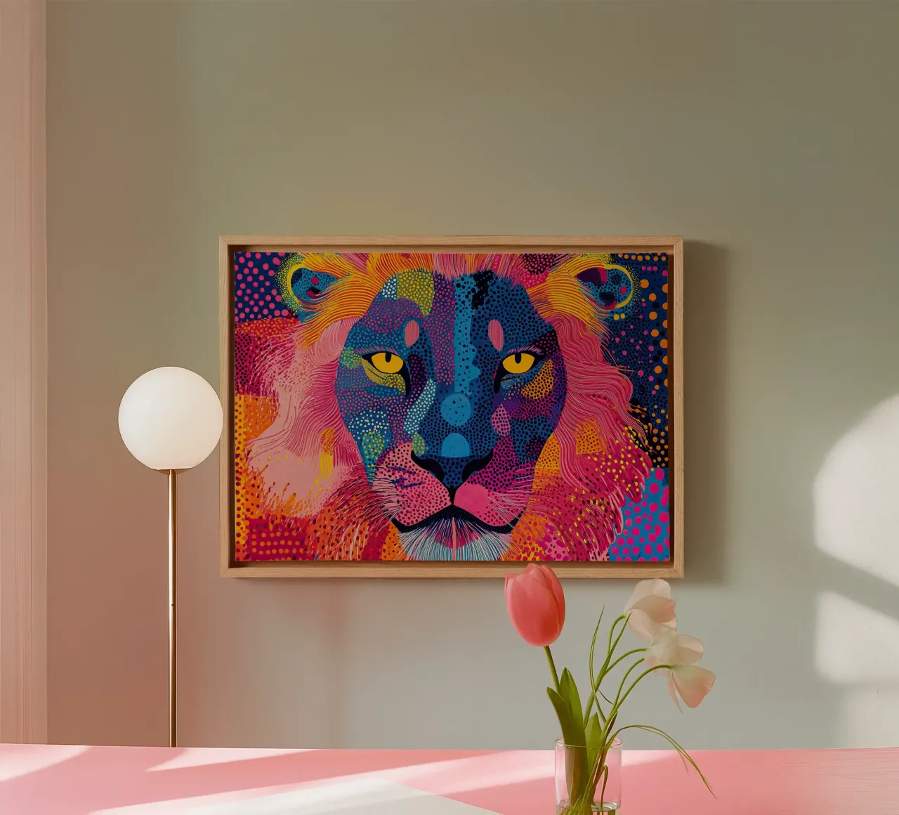 Leone tela da Nikis Art Studio