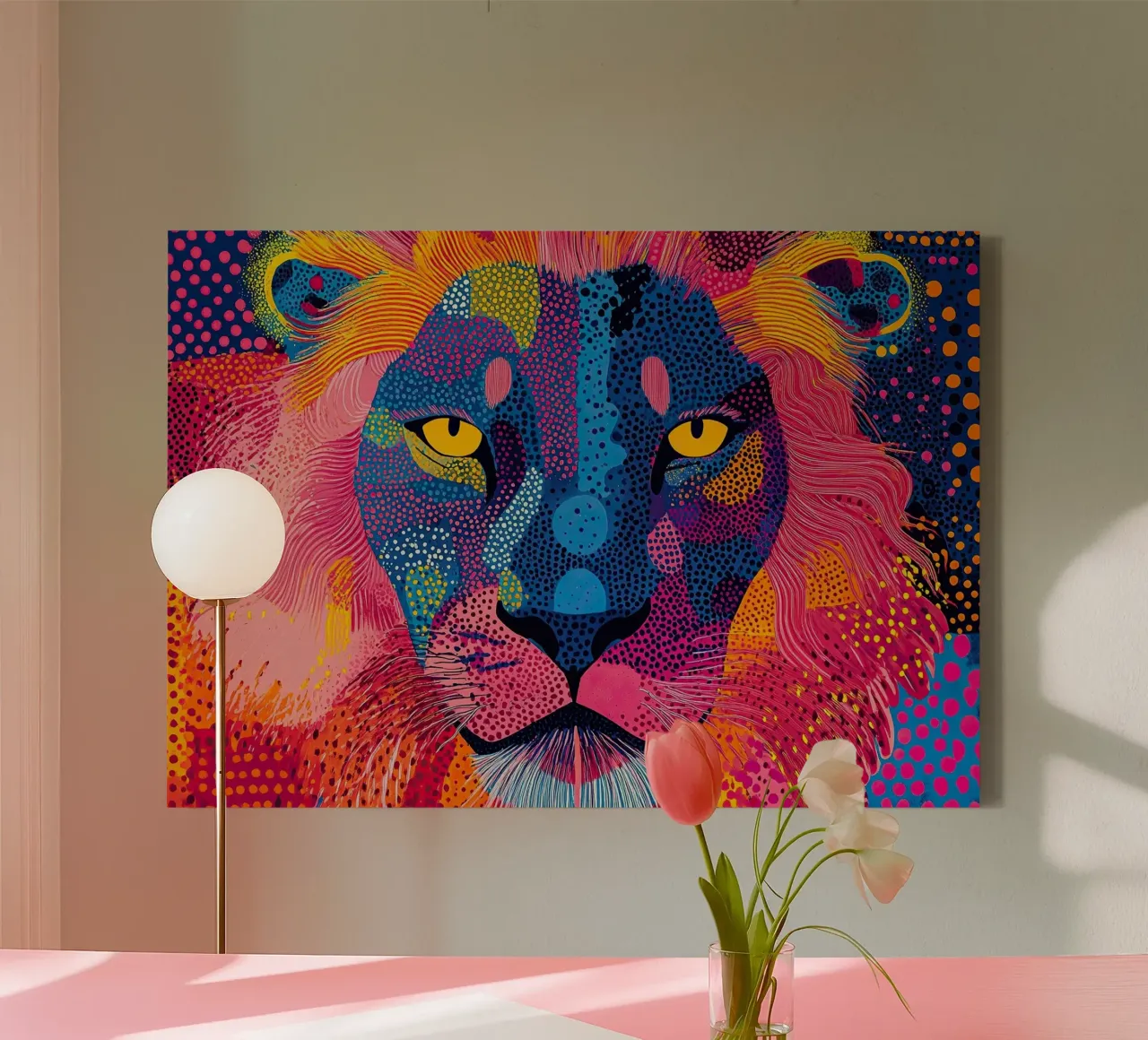 Leone tela da Nikis Art Studio