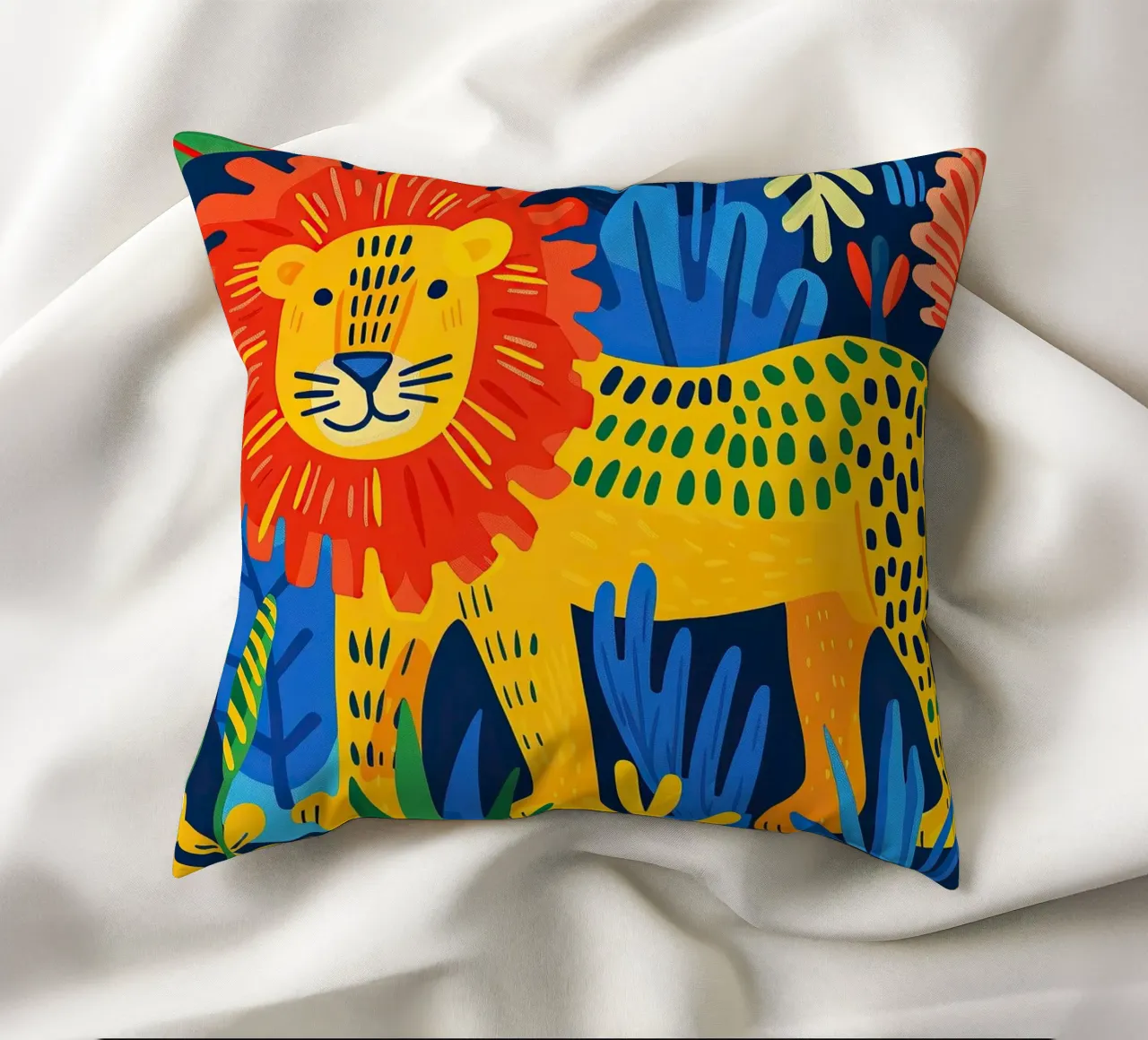 Leone cuscino da Nikis Art Studio